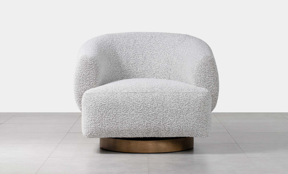 Bonnie Swivel Armchair (Fabric Mucca Bella 13)