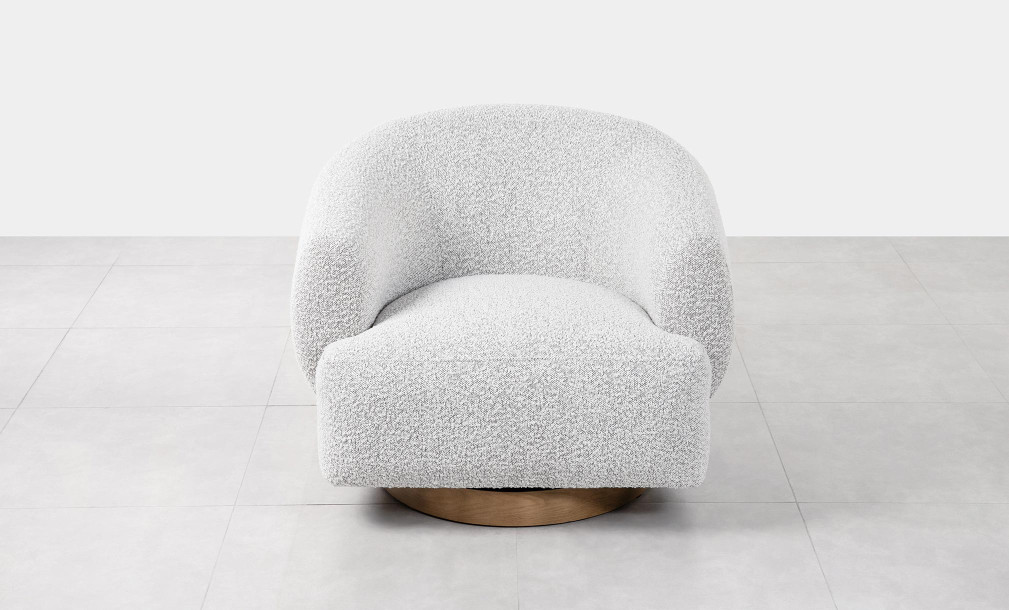 Bonnie Swivel Armchair (Fabric Mucca Bella 13)