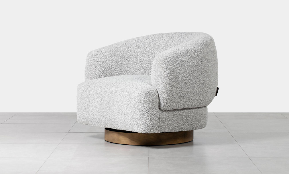 Bonnie Swivel Armchair (Fabric Mucca Bella 13)
