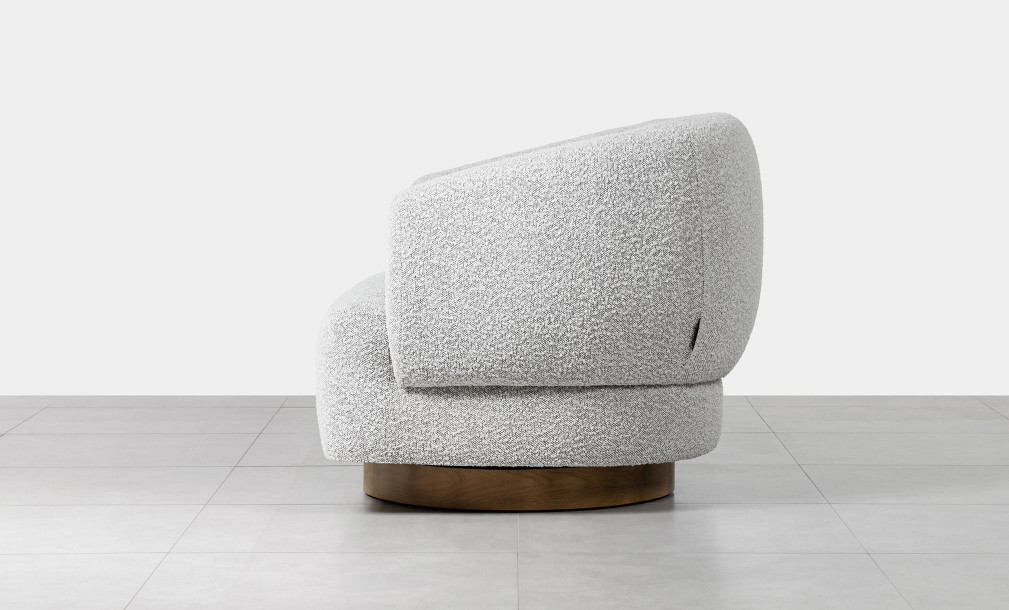 Bonnie Swivel Armchair (Fabric Mucca Bella 13)