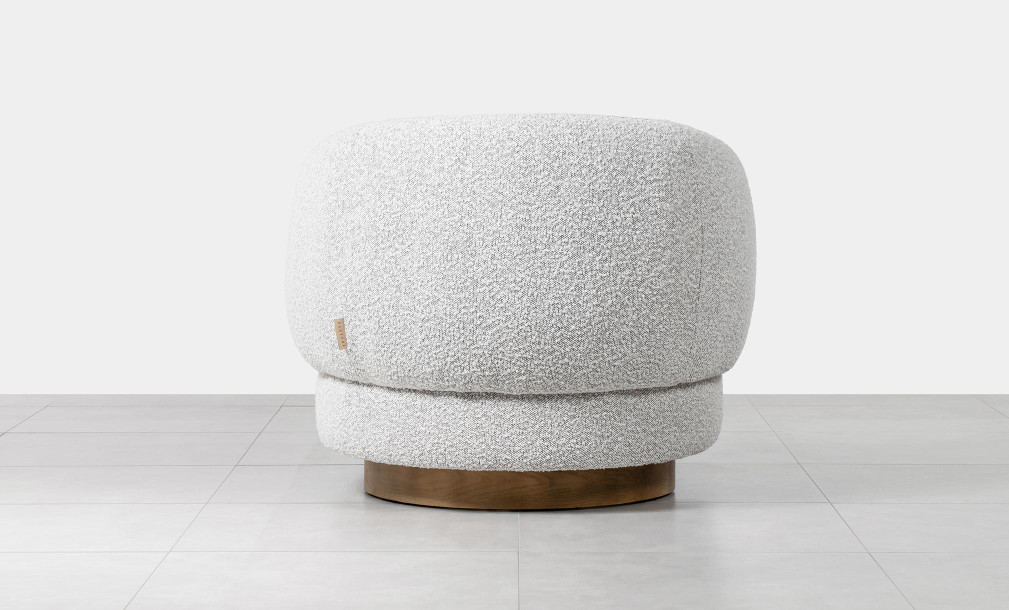Bonnie Swivel Armchair (Fabric Mucca Bella 13)