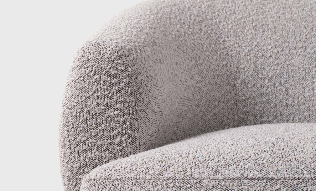 Bonnie Swivel Armchair (Fabric Mucca Bella 13)