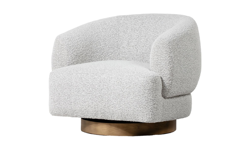 Bonnie Swivel Armchair (Fabric Mucca Bella 13)
