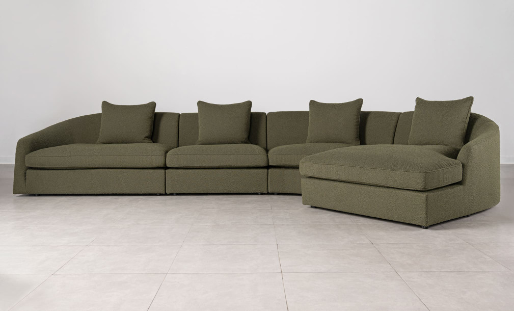 Jenner Curved Sofa (Fabric Copengagen 502)