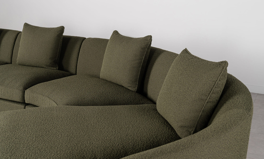 Jenner Curved Sofa (Fabric Copengagen 502)