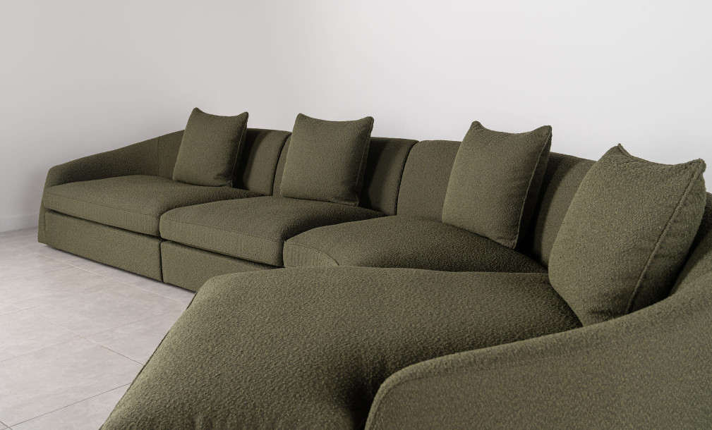 Jenner Curved Sofa (Fabric Copengagen 502)