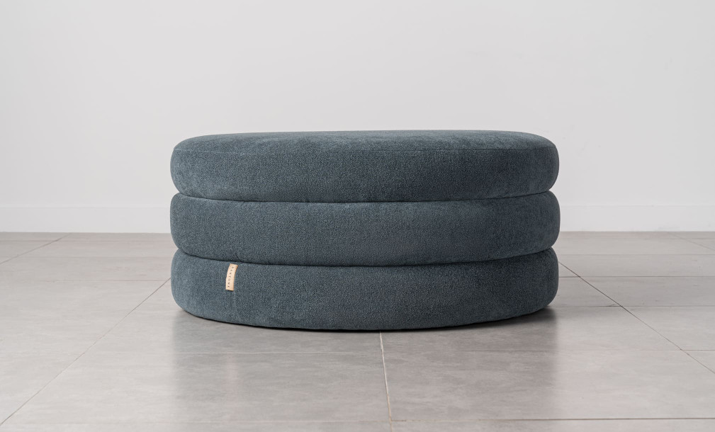 Tory Ottoman (fabric Chloe Teal)