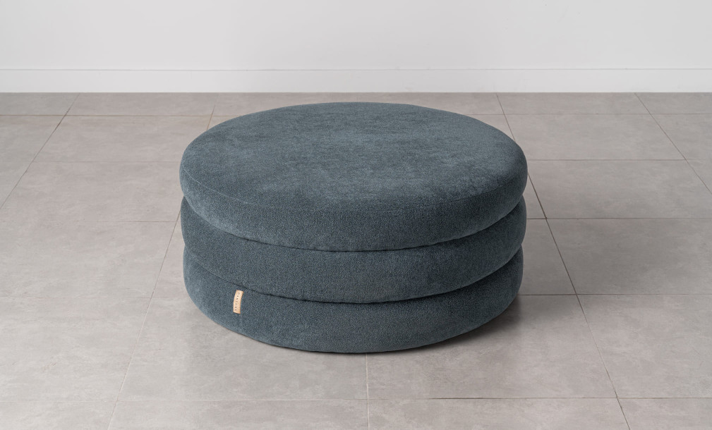 Tory Ottoman (fabric Chloe Teal)