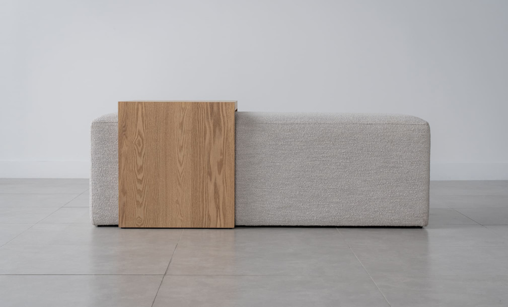 Aubern Coffee Ottoman (Fabric A3196, Color 1A)