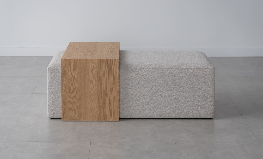 Aubern Coffee Ottoman (Fabric A3196, Color 1A)