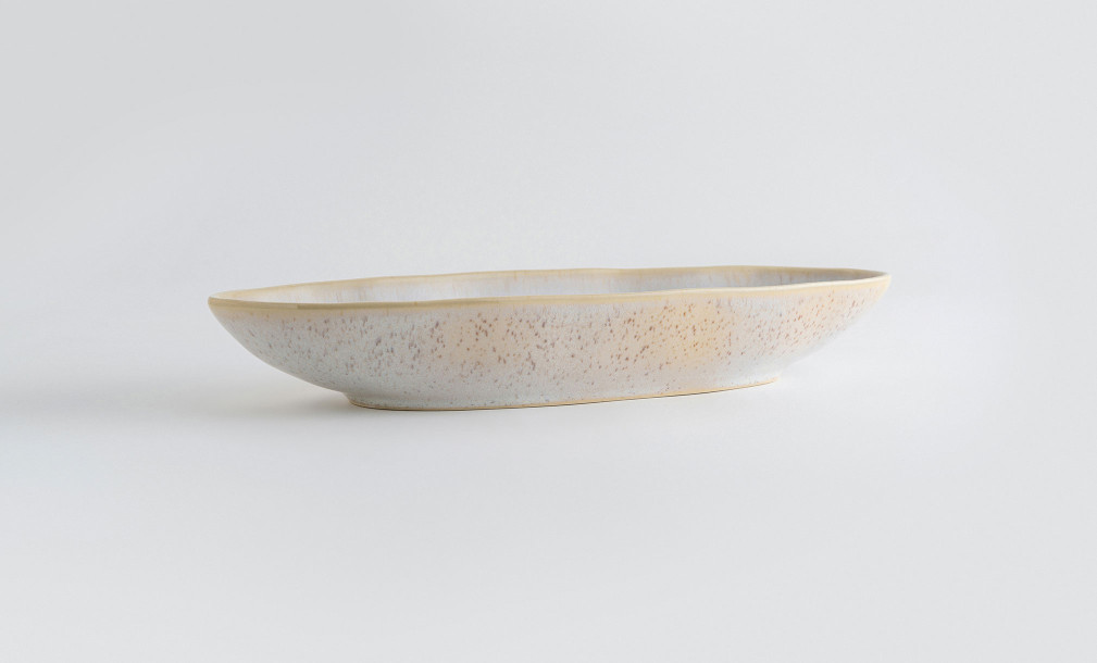 Eivissa Oval Platter Sand Beige 33 cm