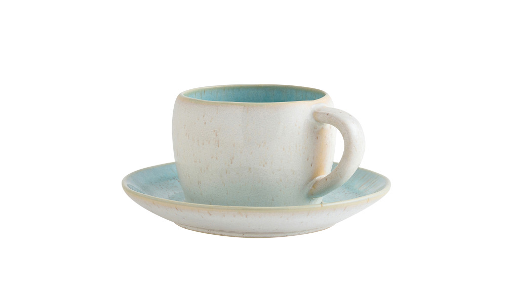 Eivissa Tea Cup and Saucer Sea Blue 0.23 L