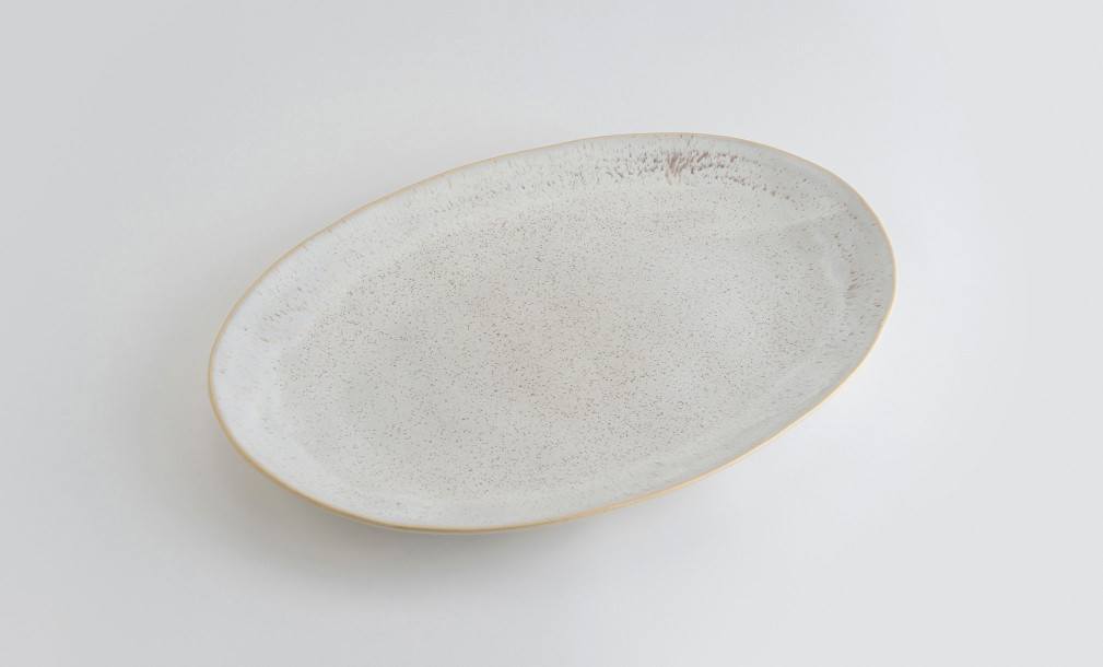 Eivissa Oval Platter sand beige 45 cm