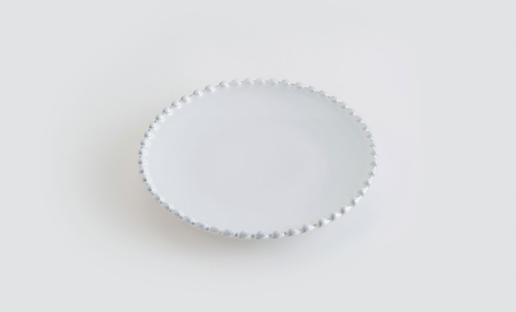 Pearl Bread Plate cloud white 17 cm