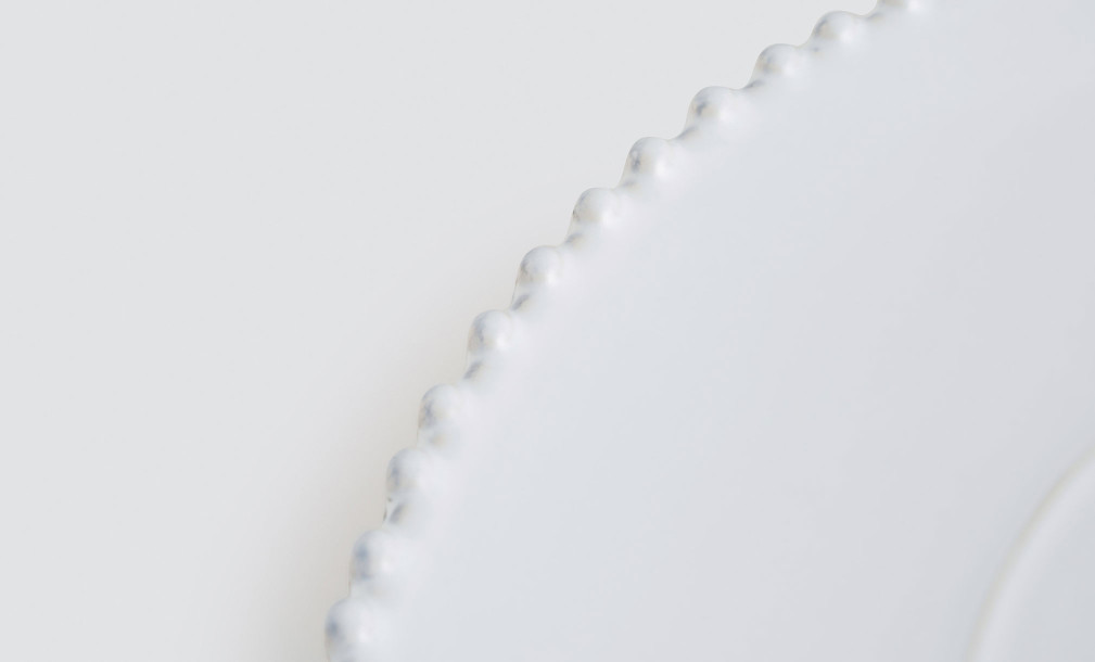 Pearl Charger Plate/Platter cloud white 330 ml