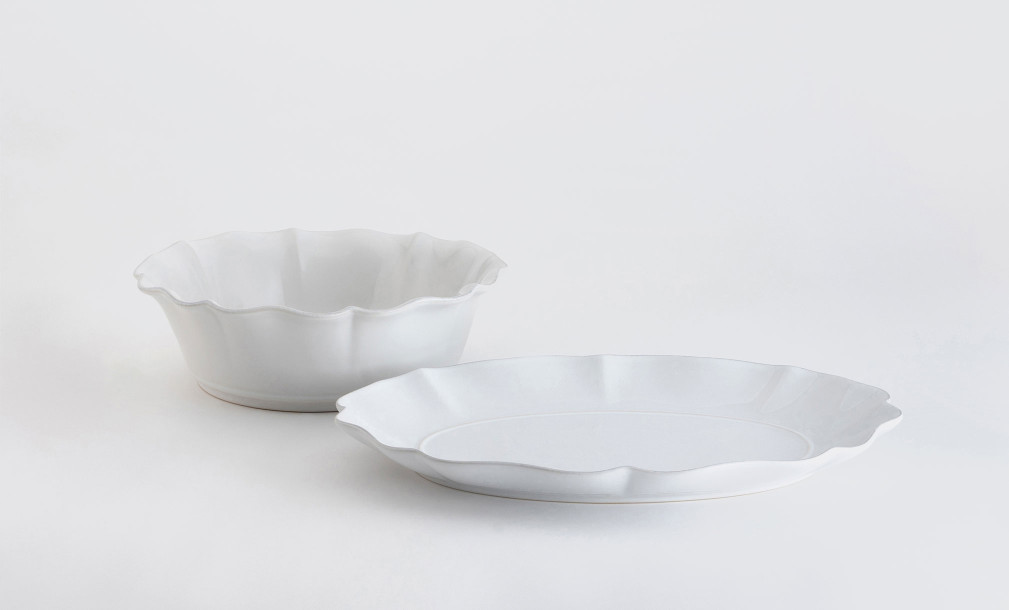 Rosa Oval Platter cloud white 40 cm