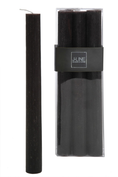Table Candle Brown/Black 9H Box 6 
