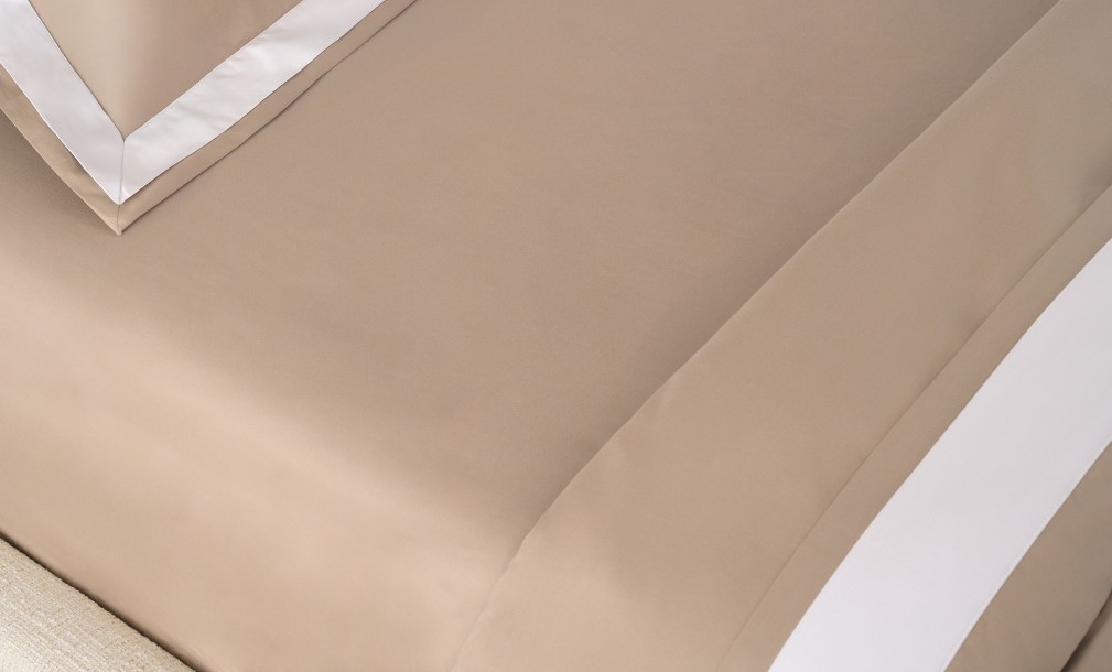 Fitted Sheet Plaza Taupe 160x200 cm