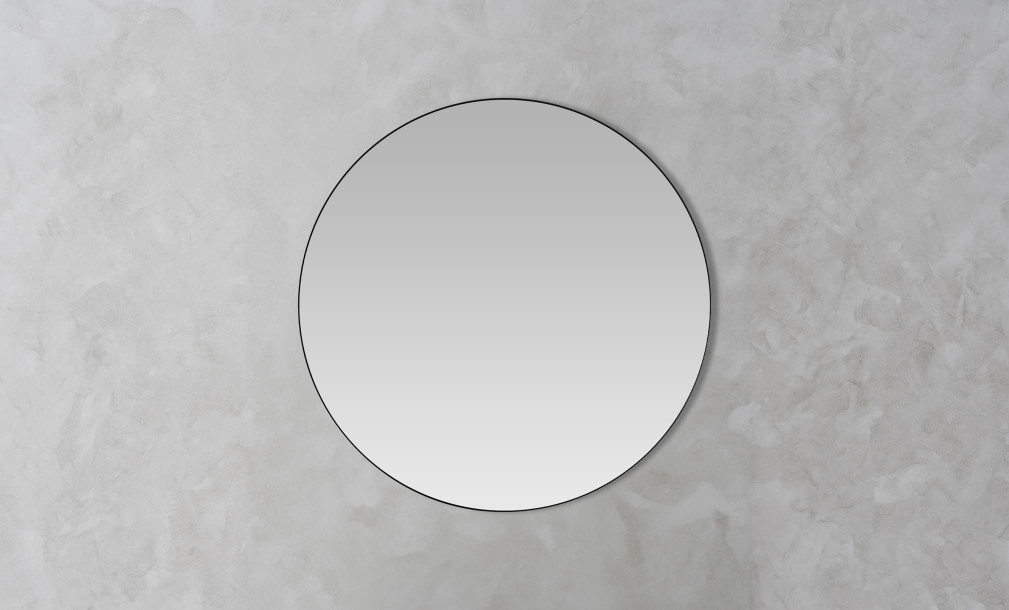 Stella Round Mirror Black Finish d100 cm