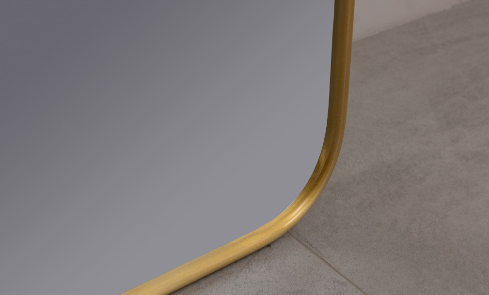 Walker Arch Shape Mirror Brass Finish