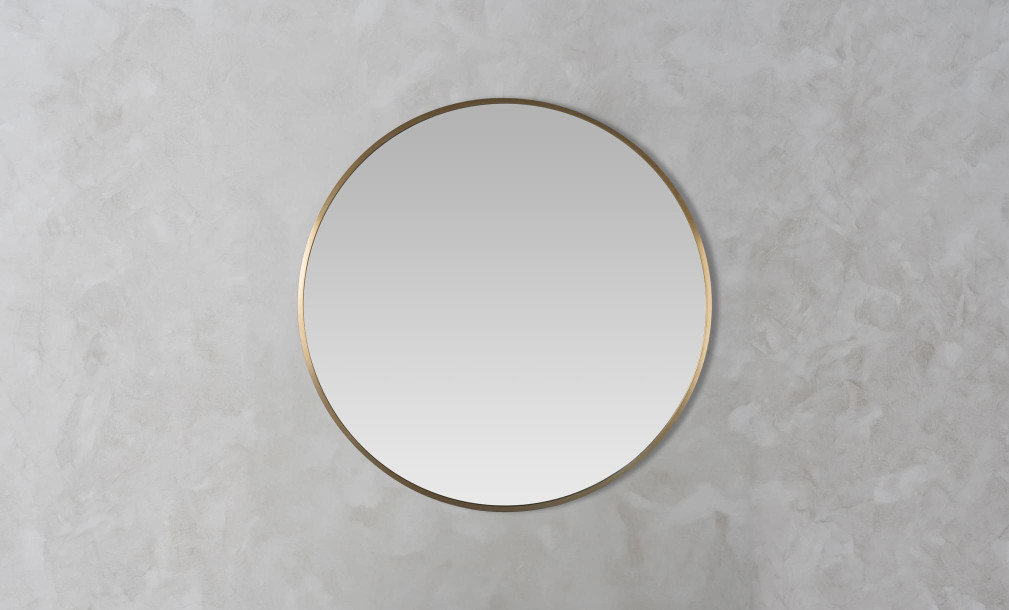 Marion Round Mirror Brass Finish