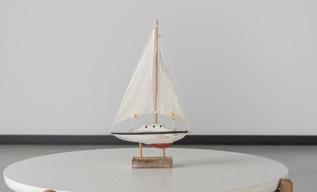 Sailboat With Fabric Sail Medium
