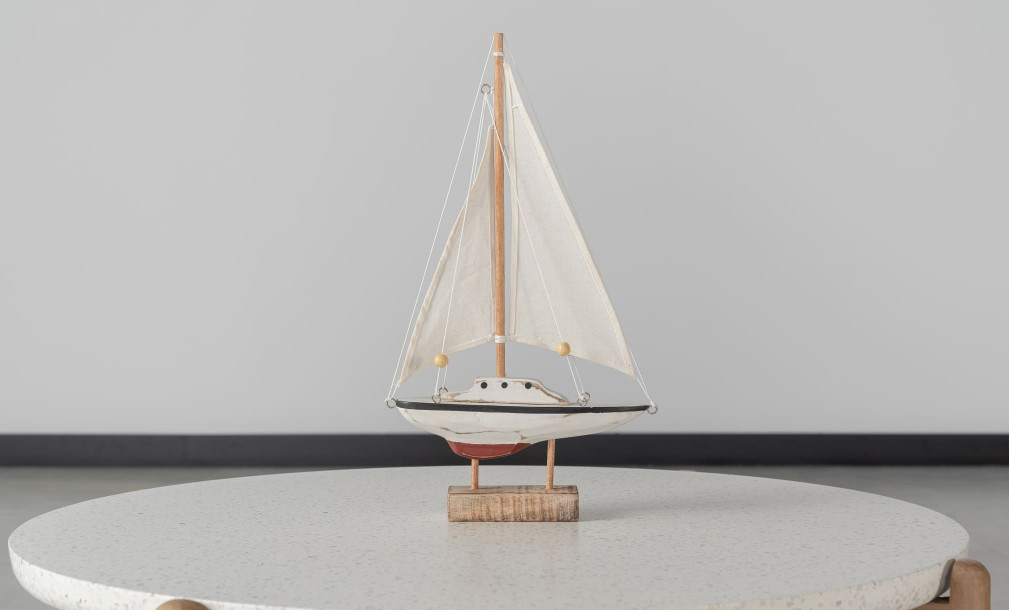 Sailboat With Fabric Sail Medium