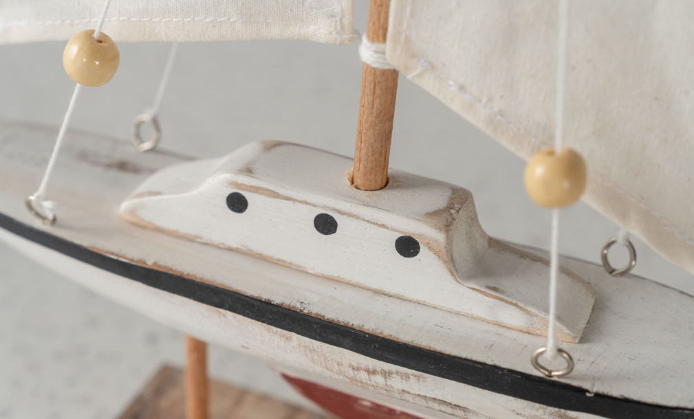 Sailboat With Fabric Sail Medium