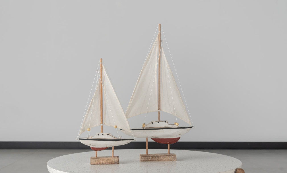 Sailboat With Fabric Sail Medium