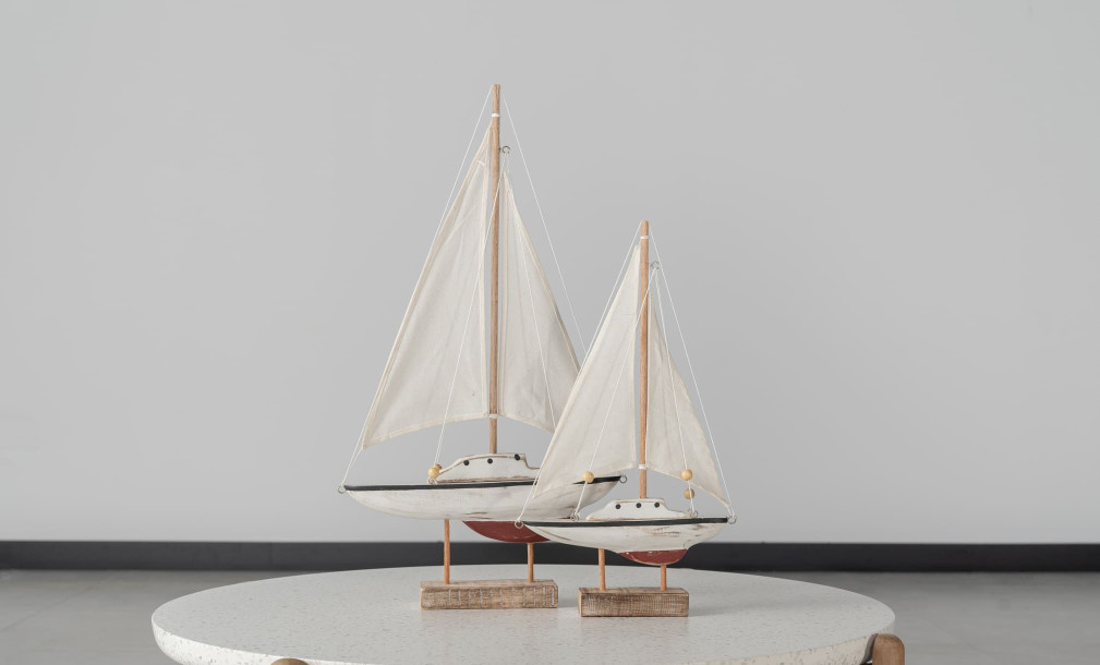 Sailboat With Fabric Sail Medium
