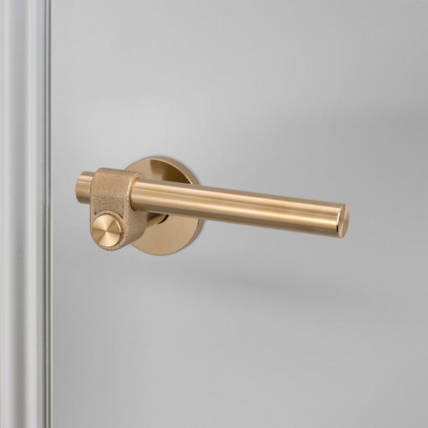 Door Handle set Cast Brass Sprung