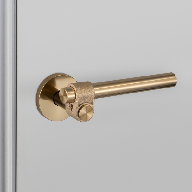 Door Handle set Cast Brass Sprung