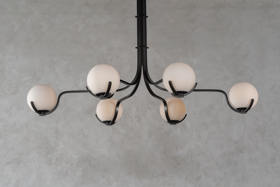 Scoop Chandelier Dining / dark bronze