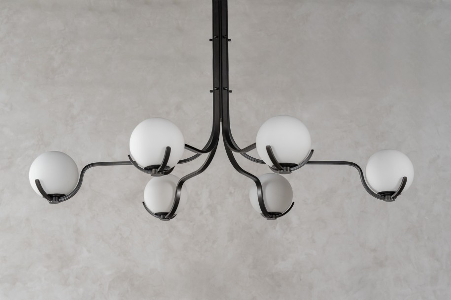 Scoop Chandelier Dining / dark bronze