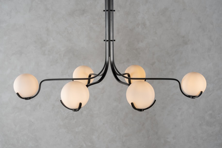 Scoop Chandelier Dining / dark bronze