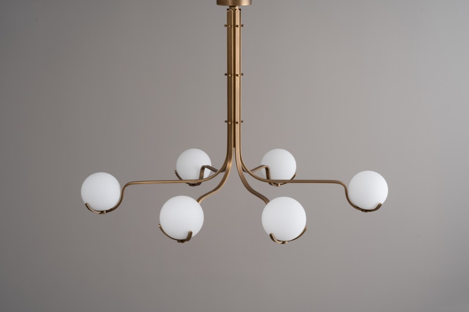 Scoop Chandelier Dining / dark brass