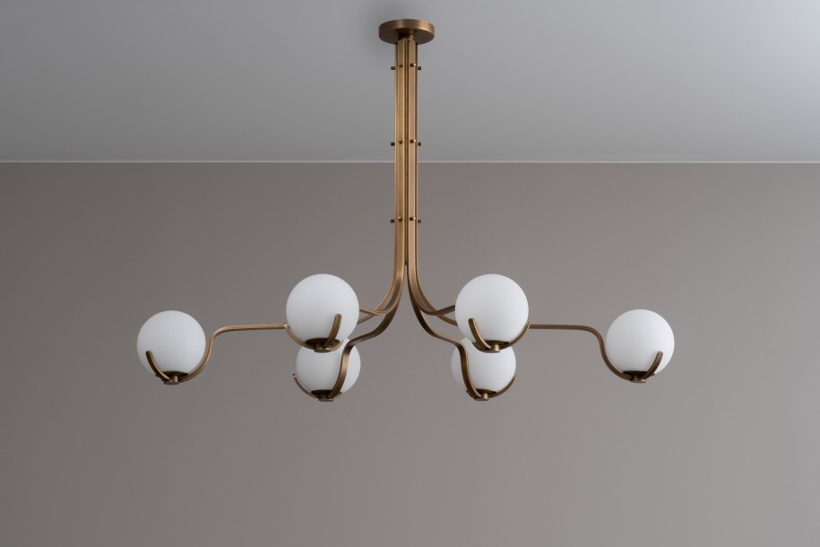 Scoop Chandelier Dining / dark brass