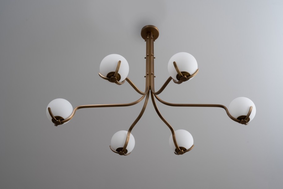 Scoop Chandelier Dining / dark brass