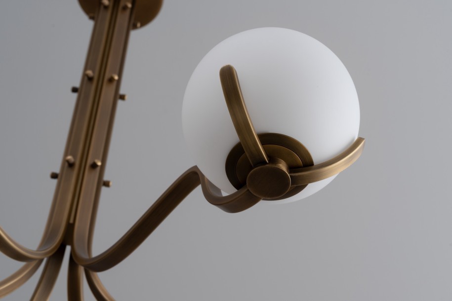 Scoop Chandelier Dining / dark brass