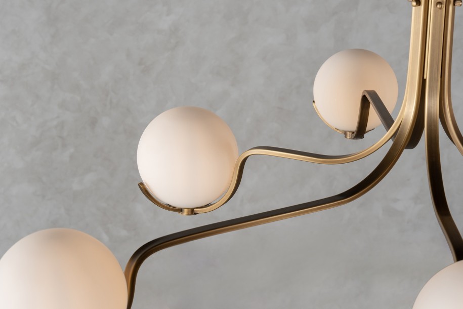 Scoop Chandelier Dining / dark brass