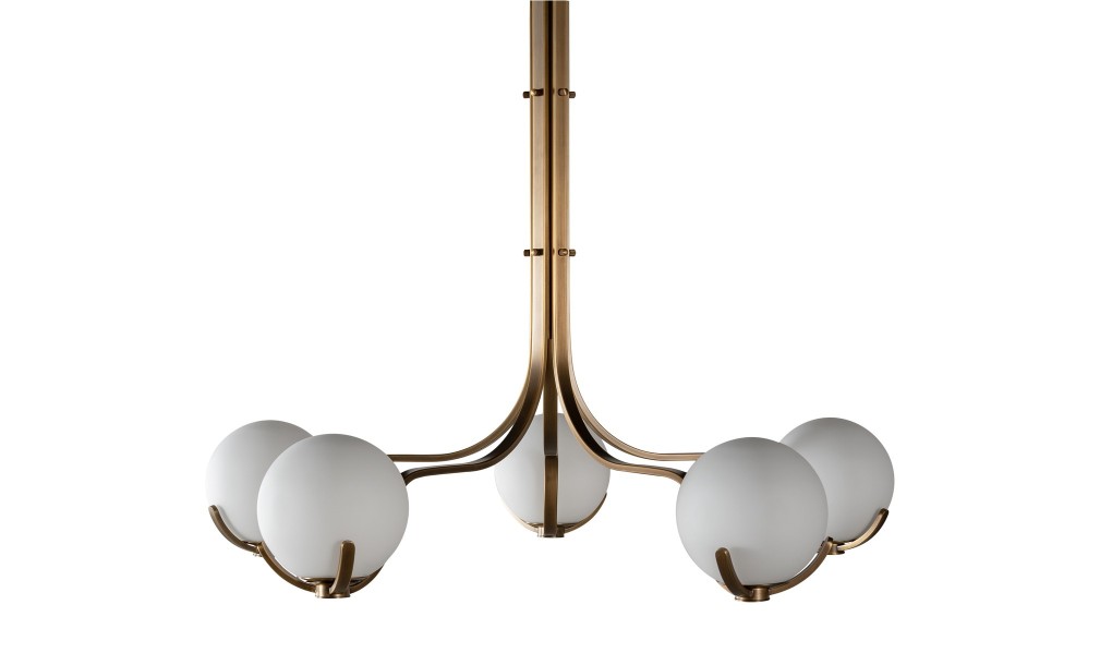 Scoop Chandelier / dark brass
