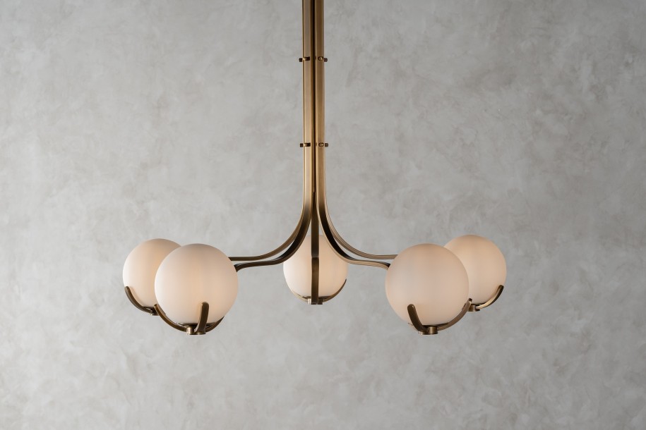 Scoop Chandelier / dark brass