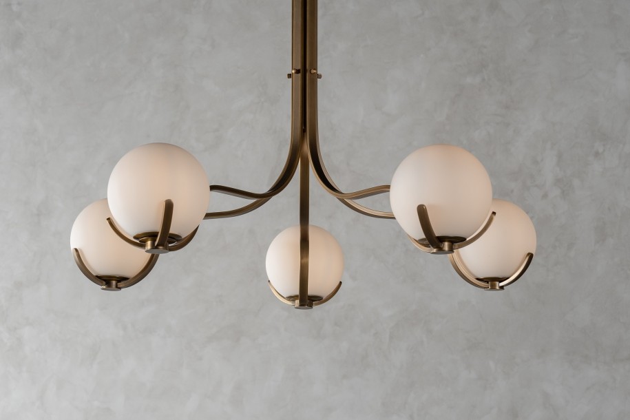 Scoop Chandelier / dark brass