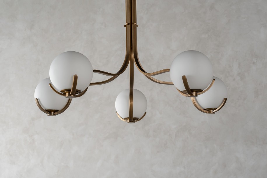 Scoop Chandelier / dark brass