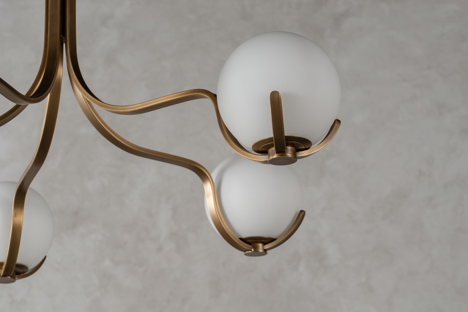 Scoop Chandelier / dark brass