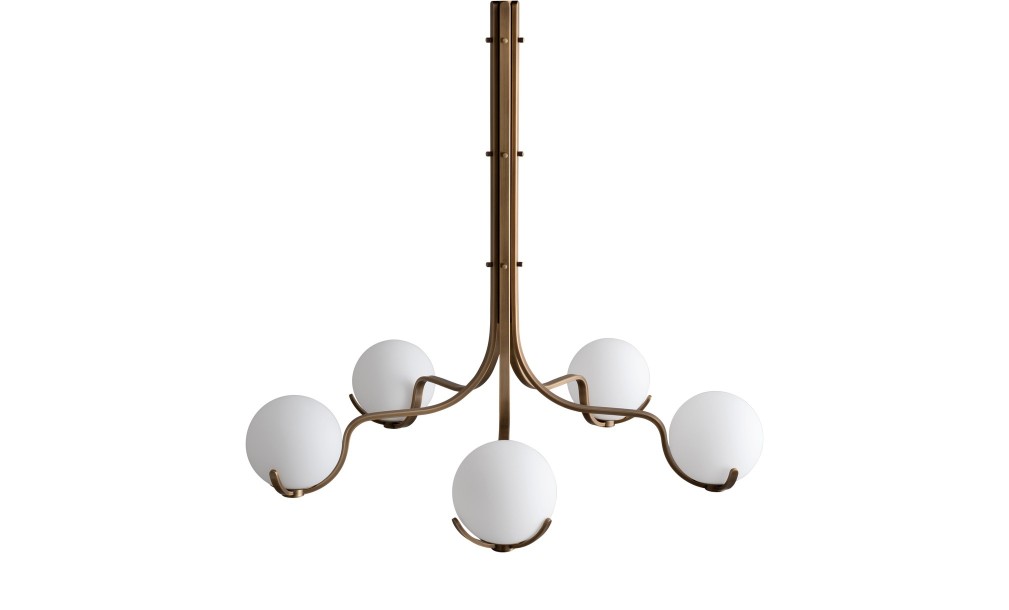 Scoop Chandelier / dark brass