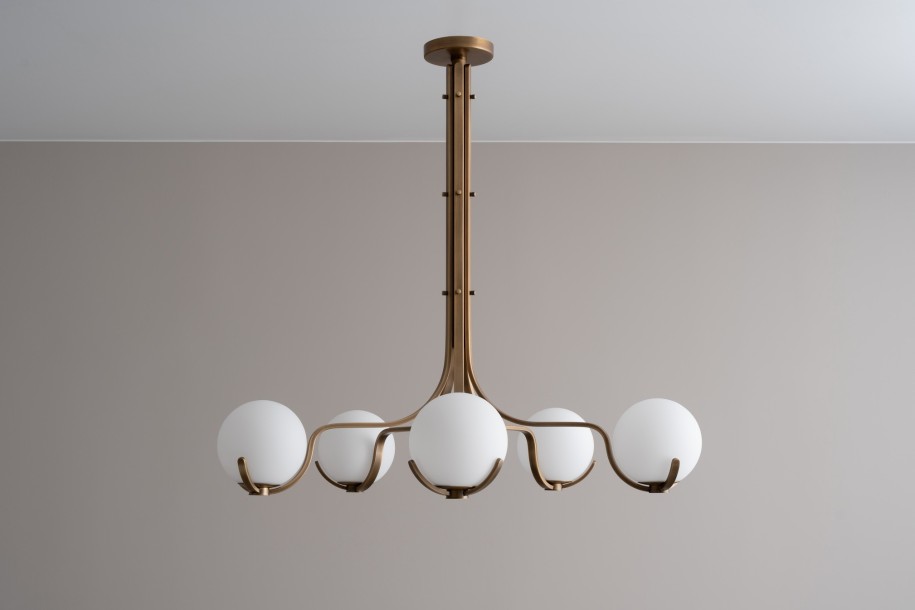 Scoop Chandelier / dark brass
