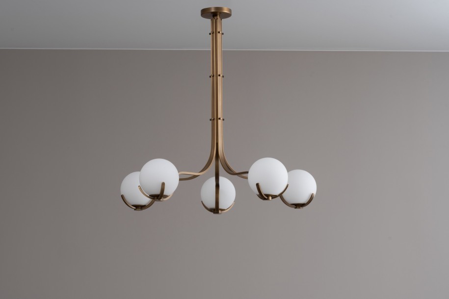 Scoop Chandelier / dark brass
