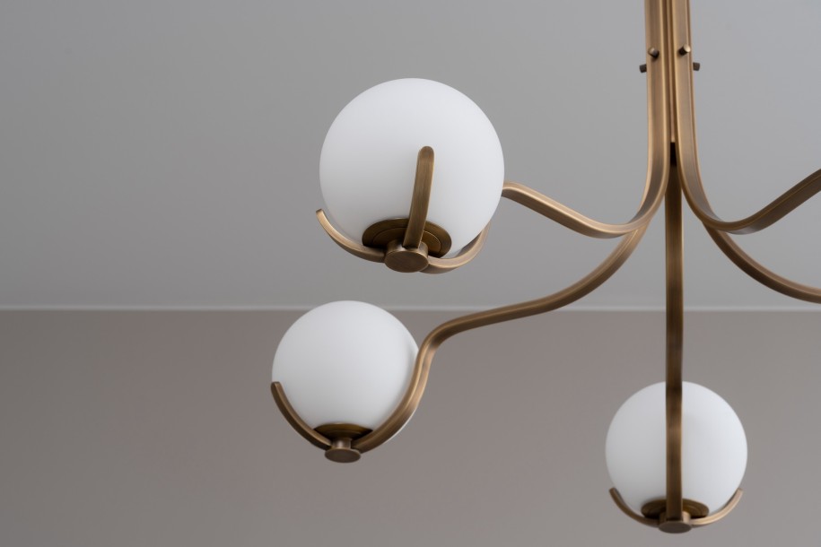 Scoop Chandelier / dark brass