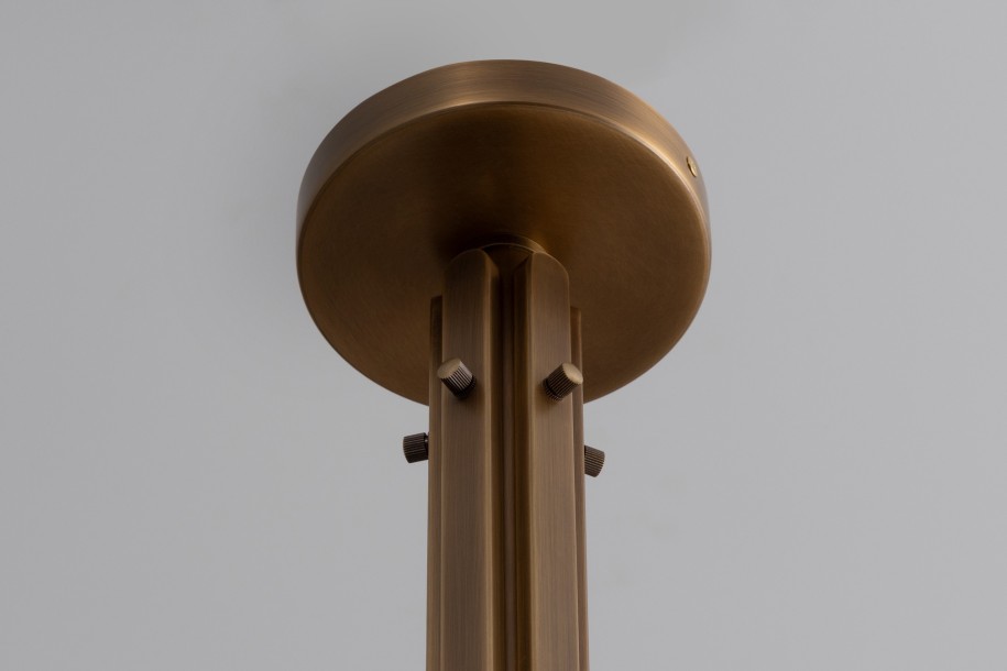 Scoop Chandelier / dark brass